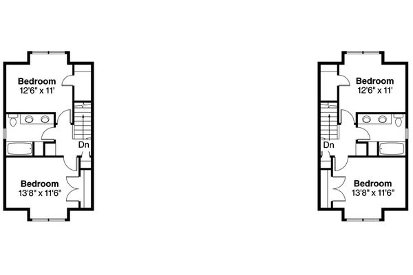 Dream House Plan - Cottage Floor Plan - Upper Floor Plan #124-1075