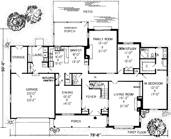 Traditional Floor Plan - Main Floor Plan #312-227