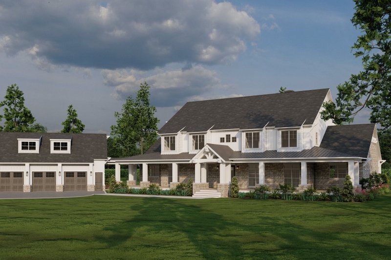 Home Plan - Farmhouse Exterior - Front Elevation Plan #923-377
