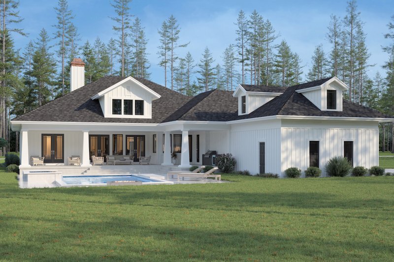 House Blueprint - Exterior - Rear Elevation for Farmhouse House Plan #930-540 - 3 bed, 4 bath