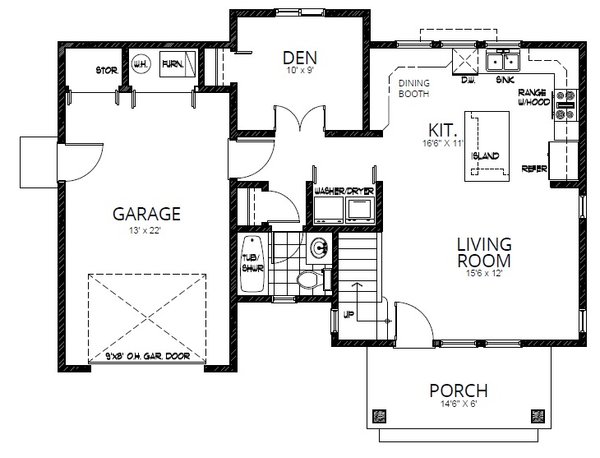 Farmhouse Floor Plan - Main Floor Plan #112-178