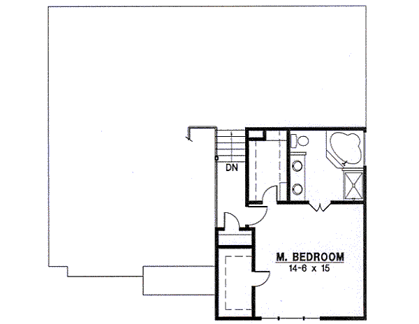 Traditional Floor Plan - Upper Floor Plan #67-856