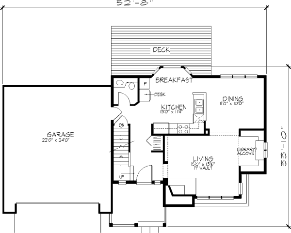 Craftsman Floor Plan - Main Floor Plan #320-345
