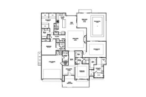 Floor Plan - Main Floor for Adobe / Southwestern House Plan #1073-25 - 4 bed, 4.5 bath