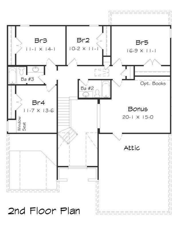 Floor Plan - Upper Floor Plan #329-369