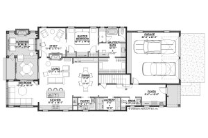 Floor Plan - Main Floor for Farmhouse House Plan #928-344 - 3 bed, 2.5 bath