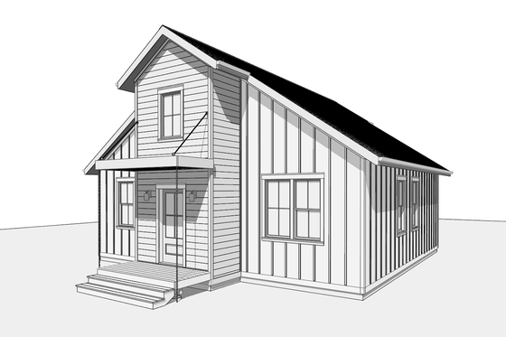 Exterior - Other Elevation for Modern House Plan #1099-21 - 2 bed, 1 bath