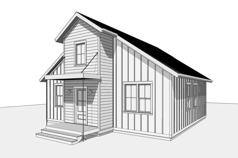 Dream House Plan - Exterior - Other Elevation for Modern House Plan #1099-21 - 2 bed, 1 bath