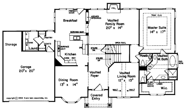 Architectural House Design - Mediterranean Floor Plan - Main Floor Plan #927-196