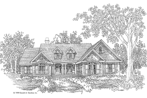 Exterior - Front Elevation 3 for Country House Plan #929-477 - 4 bed, 2.5 bath