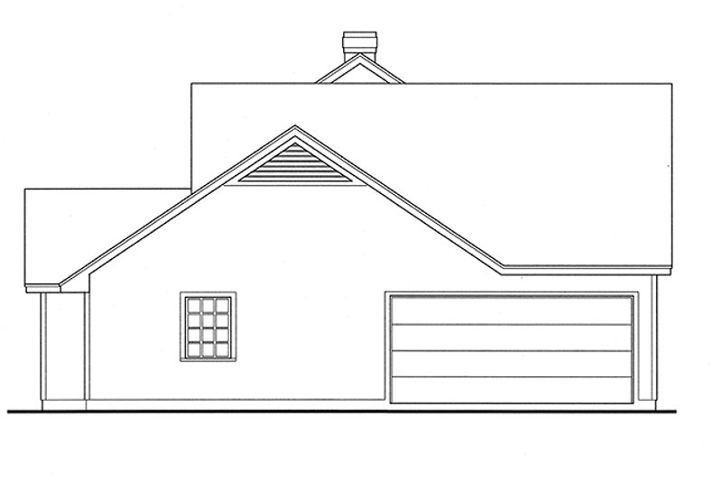 Dream House Plan - Exterior - Other Elevation 1 for Country House Plan #42-676 - 3 bed, 2 bath