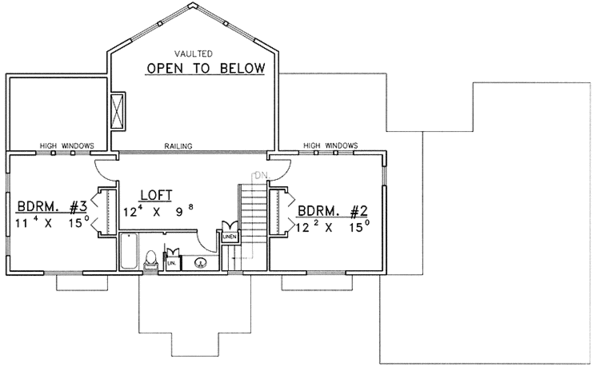 House Blueprint - European Floor Plan - Upper Floor Plan #117-817