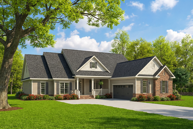 House Plan Design - Traditional Exterior - Front Elevation Plan #17-2059