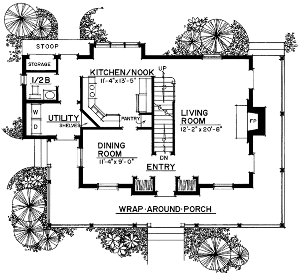 House Design - Victorian Floor Plan - Main Floor Plan #1016-53