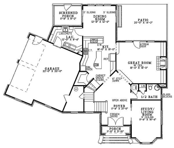 Home Plan - Traditional Floor Plan - Main Floor Plan #17-2823