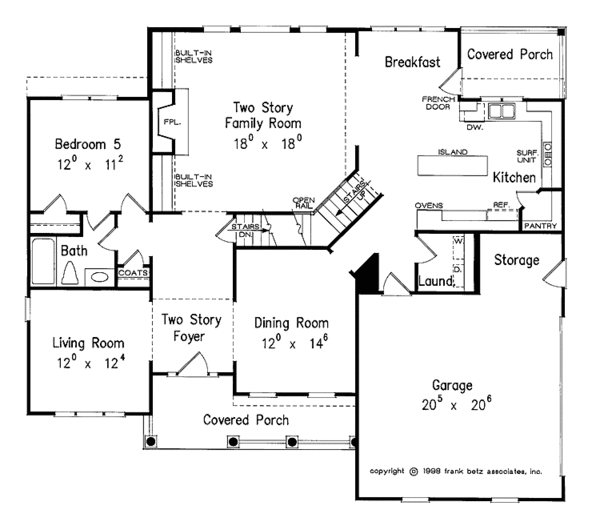 Home Plan - Colonial Floor Plan - Main Floor Plan #927-785