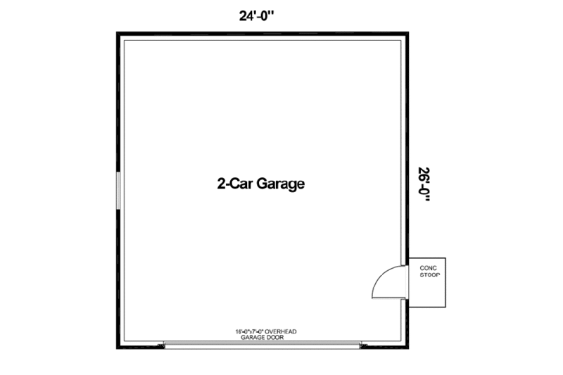 Traditional Style House Plan - 0 Beds 0 Baths 624 Sq/Ft Plan #312-872 ...