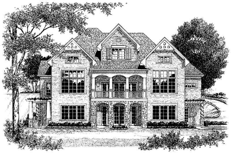 Home Plan - Exterior - Rear Elevation for Craftsman House Plan #453-382 - 4 bed, 4.5 bath