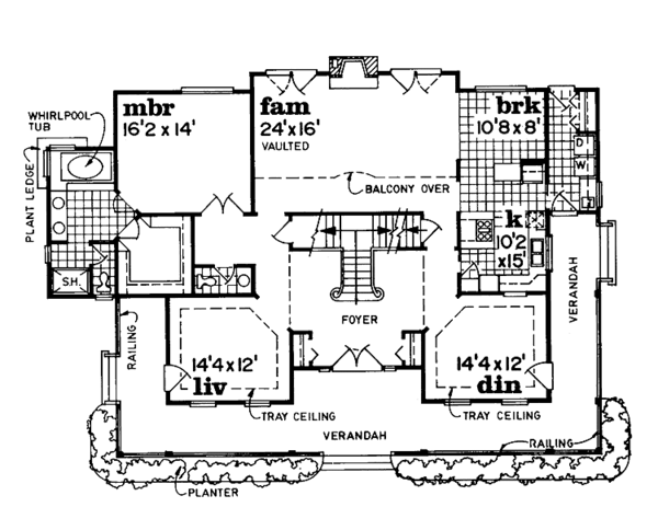Architectural House Design - Victorian Floor Plan - Main Floor Plan #47-777