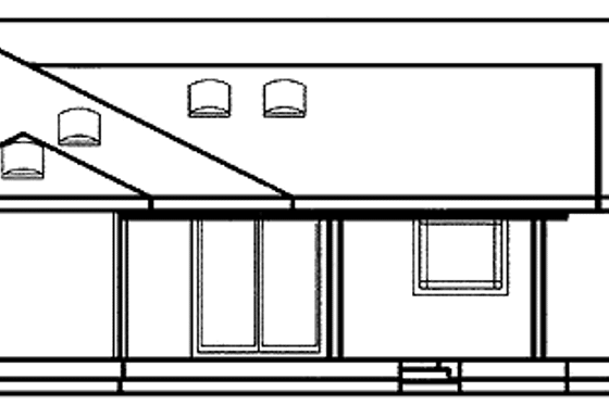 Exterior - Rear Elevation for Craftsman House Plan #60-1021 - 3 bed, 2 bath