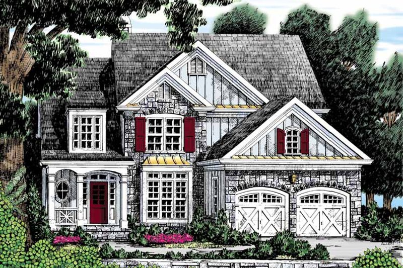 House Blueprint - Country Exterior - Front Elevation Plan #927-892