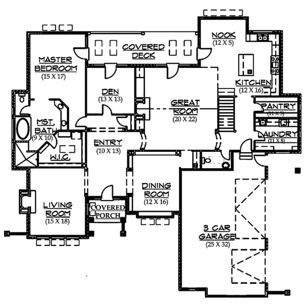 Home Plan - Traditional Floor Plan - Main Floor Plan #945-29