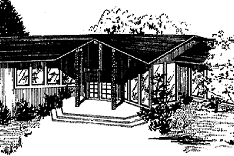 Architectural House Design - Contemporary Exterior - Front Elevation Plan #60-918