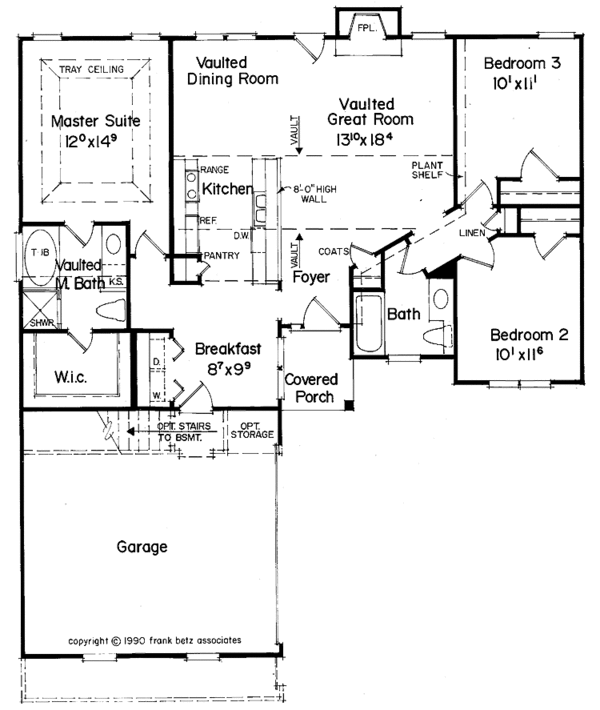 Home Plan - Ranch Floor Plan - Main Floor Plan #927-242