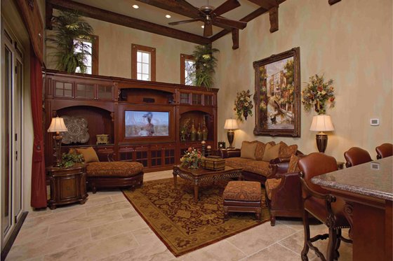 Interior - Family Room for Mediterranean House Plan #1058-1 - 6 bed, 5 bath