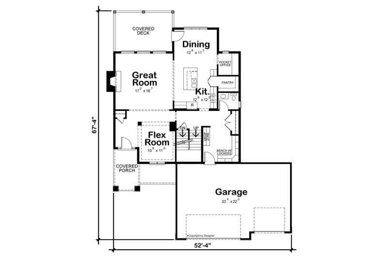 House Blueprint - Floor Plan - Main Floor for Traditional House Plan #20-2457 - 5 bed, 3.5 bath