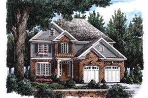Colonial Exterior - Front Elevation Plan #927-703