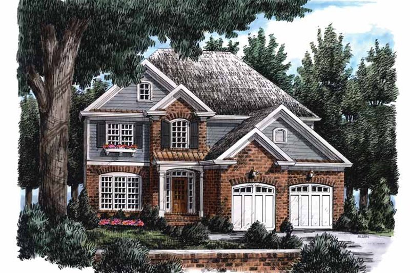 Architectural House Design - Colonial Exterior - Front Elevation Plan #927-703