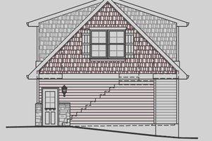 Exterior - Other Elevation for Craftsman House Plan #487-4 - 1 bed, 1 bath