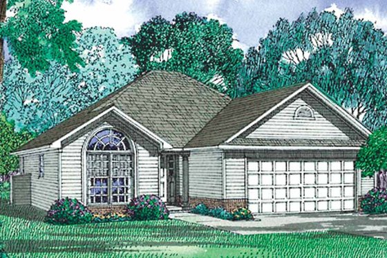 Exterior - Front Elevation 3 for Ranch House Plan #17-2975 - 3 bed, 2 bath