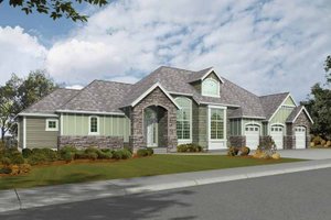 Craftsman Exterior - Front Elevation Plan #132-274