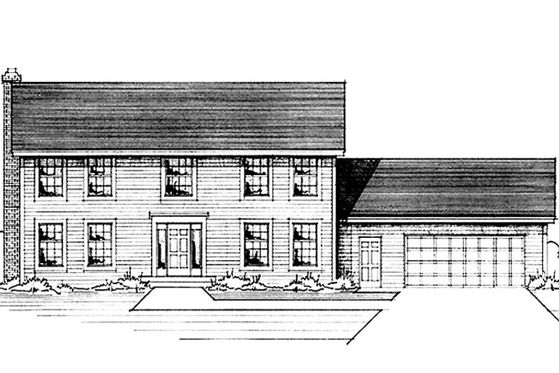 Dream House Plan - Exterior - Front Elevation 3 for Colonial House Plan #51-848 - 4 bed, 2.5 bath