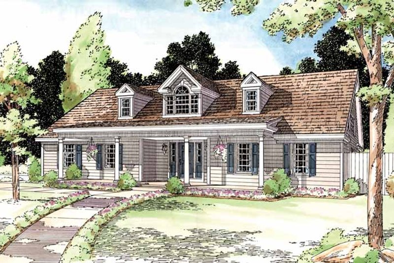 Architectural House Design - Country Exterior - Front Elevation Plan #1029-49