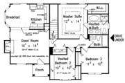 Country Style House Plan - 3 Beds 2 Baths 1124 Sq/Ft Plan #927-149 