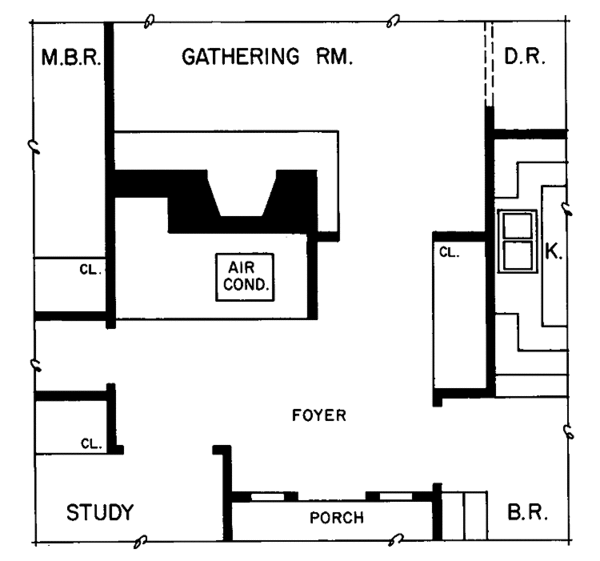 Architectural House Design - Adobe / Southwestern Floor Plan - Other Floor Plan #72-735