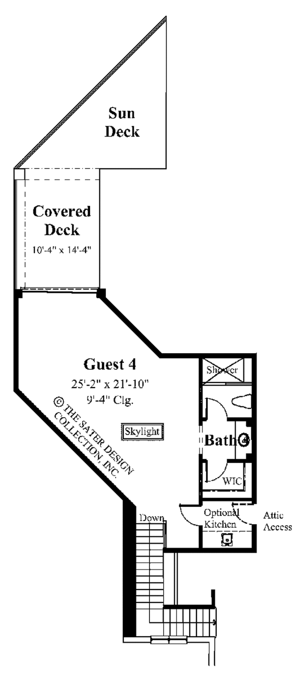 House Blueprint - Mediterranean Floor Plan - Upper Floor Plan #930-97
