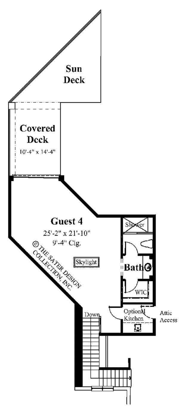Home Plan - Mediterranean Floor Plan - Upper Floor Plan #930-97