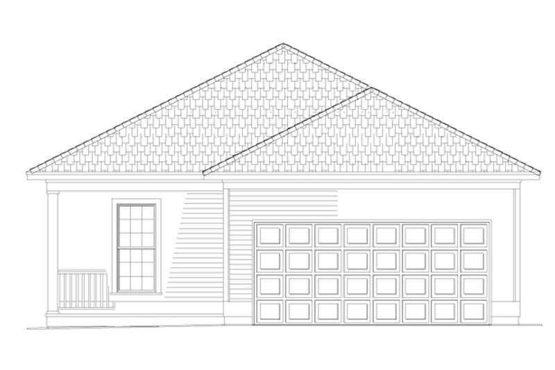 House Plan Design - Exterior - Rear Elevation for Country House Plan #17-2970 - 2 bed, 2 bath