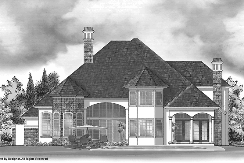 Home Plan - Exterior - Rear Elevation 1 for Mediterranean House Plan #930-267 - 4 bed, 4.5 bath