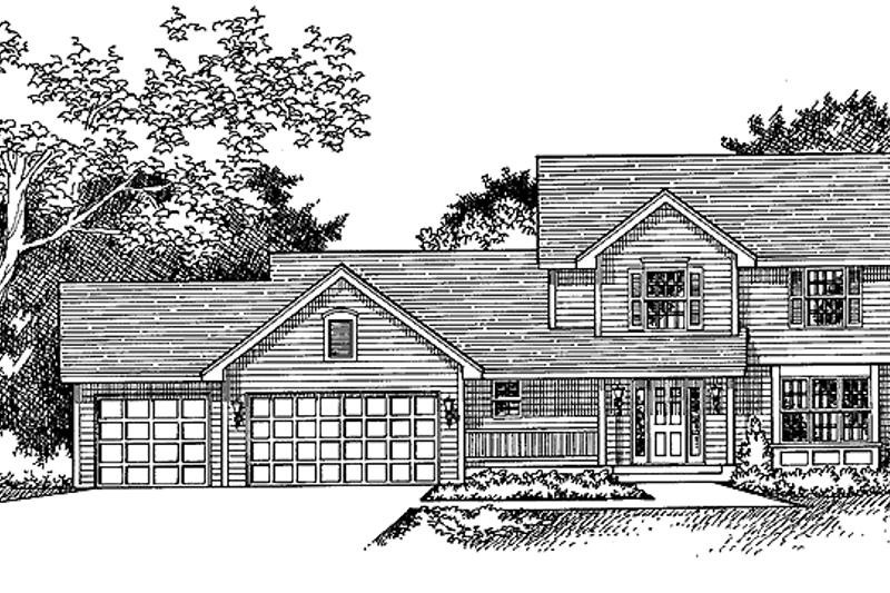 Architectural House Design - Country Exterior - Front Elevation Plan #51-811