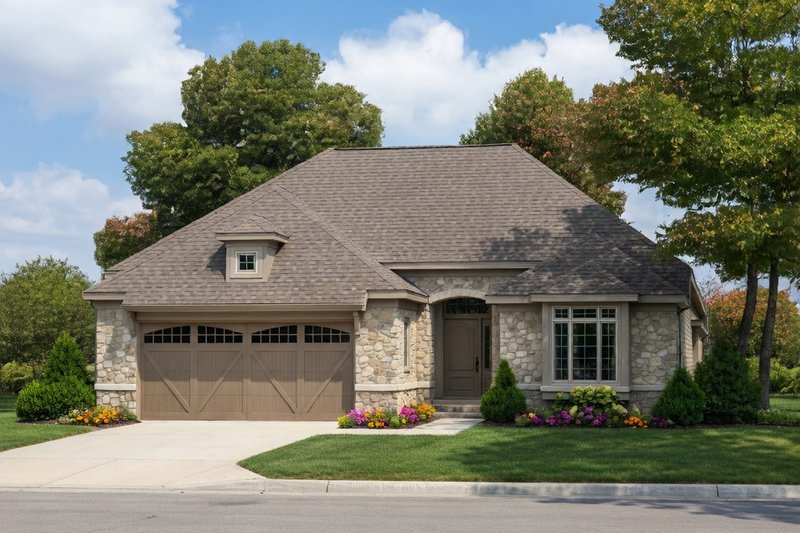 Home Plan - Exterior - Front Elevation 2 for European House Plan #20-2069 - 2 bed, 2 bath