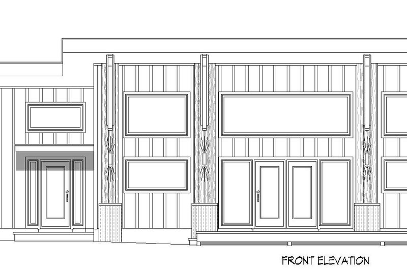 House Blueprint - Exterior - Front Elevation 3 for Country House Plan #932-1312 - 2 bed, 2.5 bath
