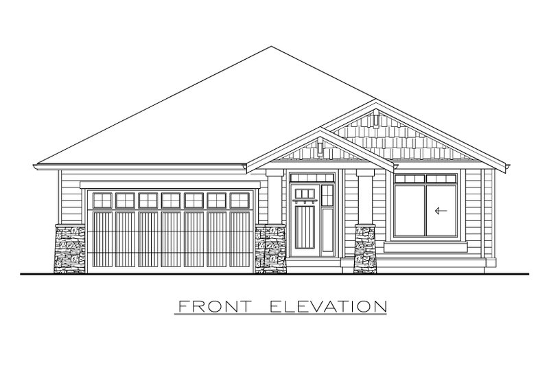 Home Plan - Exterior - Front Elevation 3 for Bungalow House Plan #1100-109 - 3 bed, 2 bath