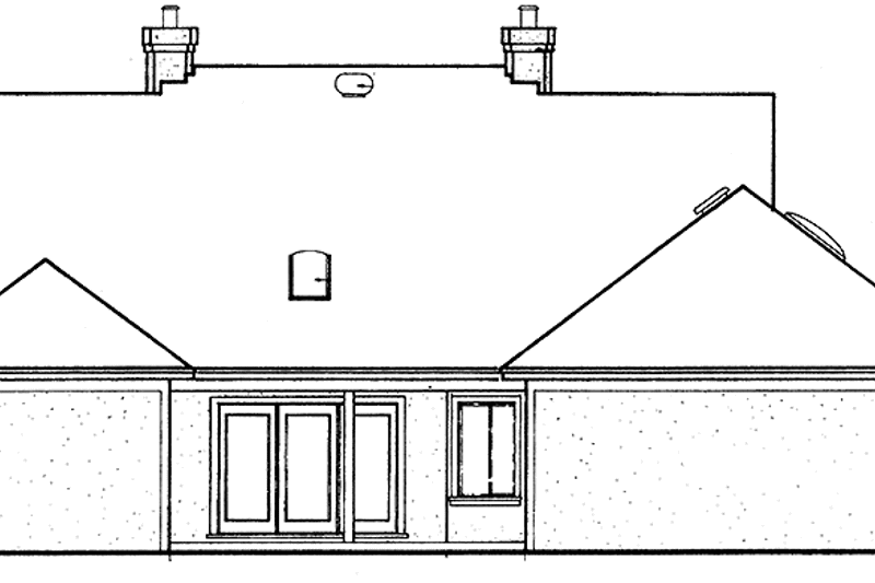 Home Plan - Exterior - Rear Elevation for Country House Plan #45-508 - 3 bed, 2 bath
