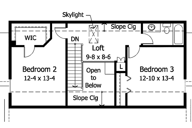 Home Plan - Floor Plan - Upper Floor for Country House Plan #51-743 - 3 bed, 2.5 bath