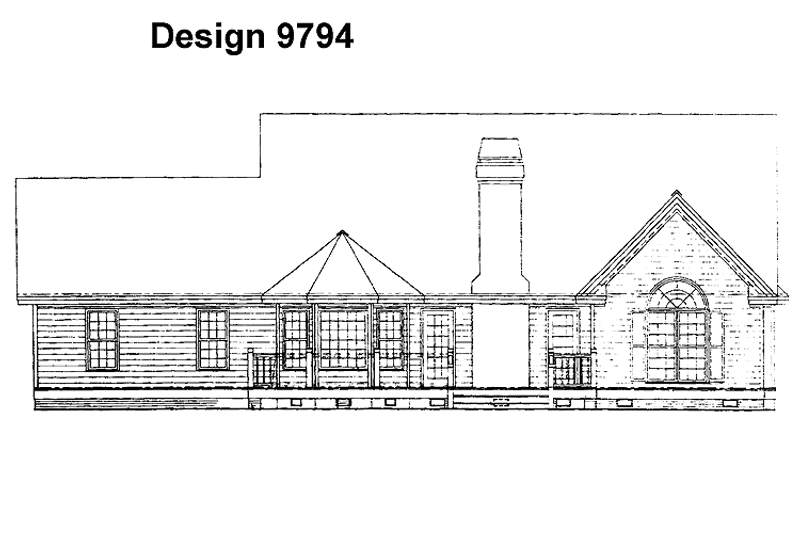 Home Plan - Exterior - Rear Elevation for Country House Plan #929-235 - 3 bed, 2 bath